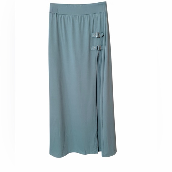 🆕 Halara High Waisted Decorative Buckle 2-in-1 Maxi Casual Skirt, Size XS - Picture 2 of 5